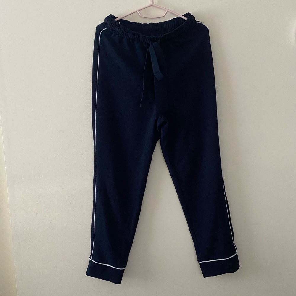 GANNI Elastic Navy Pants.
